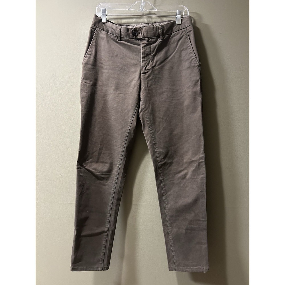 Men's Brown/Green Chino Pants - Classic Slim Fit